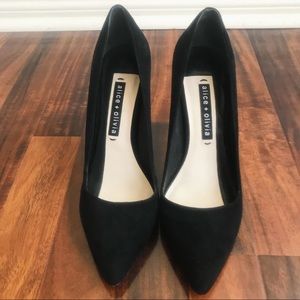 ALICE AND OLIVIA DINA BLACK HEELS